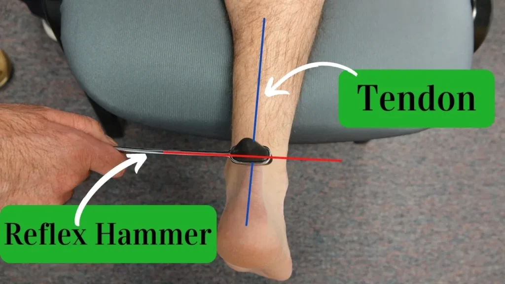 A person is measuring their foot with a tape measure.